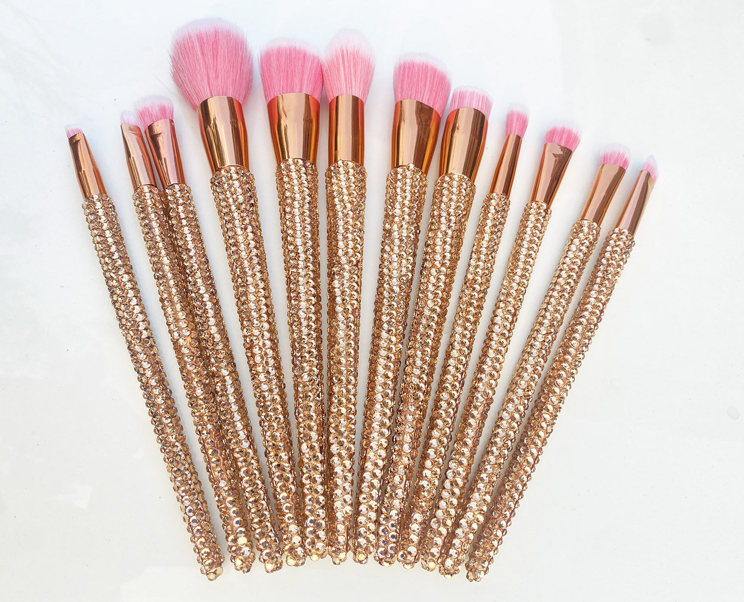 12Pcs/set Diamond-studded Makeup Brushes