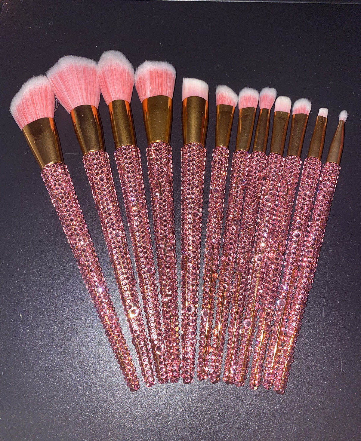 12Pcs/set Diamond-studded Makeup Brushes
